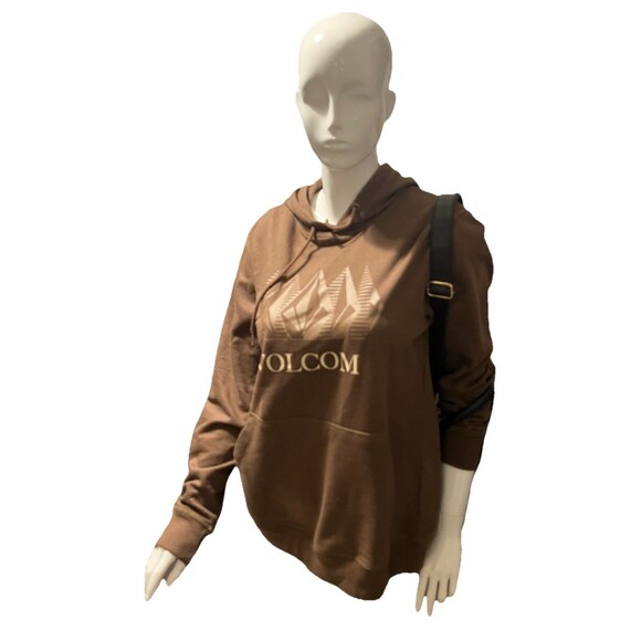 Volcom Cozy Chocolate Brown Roundabout Hoodie Men's Size M New With Tags - Picture 3 of 7